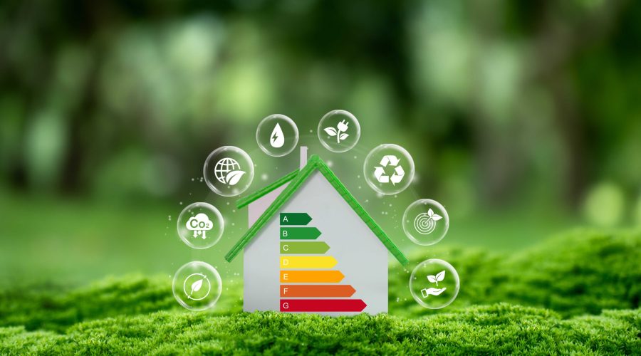 House,Energy,Efficiency,Or,Energy,Saving,Rate,For,Reduce,Carbon
